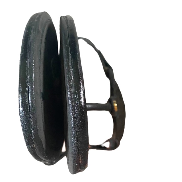 Tory Burch Leather Logo Miller Thong Sandals Sz 9 Black Leather - Picture 2 of 8